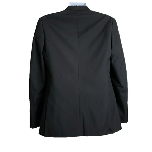 Men's Black Primark 3pc Suit Jacket Size 40 40L Pants 34 X 30 Vest White Shirt - Picture 8 of 16